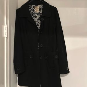 Black dress winter coat